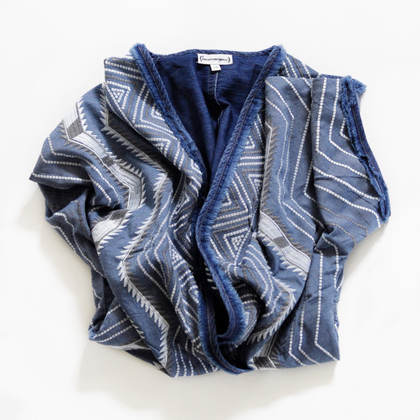 Conditions Apply CHAMBRAY EMBROIDERED COAT Conditions Apply CHAMBRAY EMBROIDERED COAT