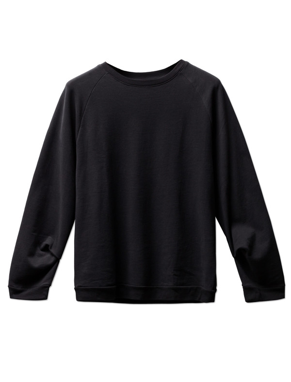 Organic by John Patrick French Terry Sweatshirt Black Organic by John Patrick French Terry Sweatshirt Black