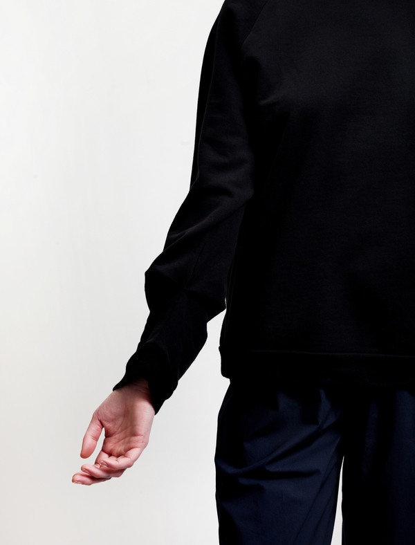 Organic by John Patrick French Terry Sweatshirt Black Organic by John Patrick French Terry Sweatshirt Black