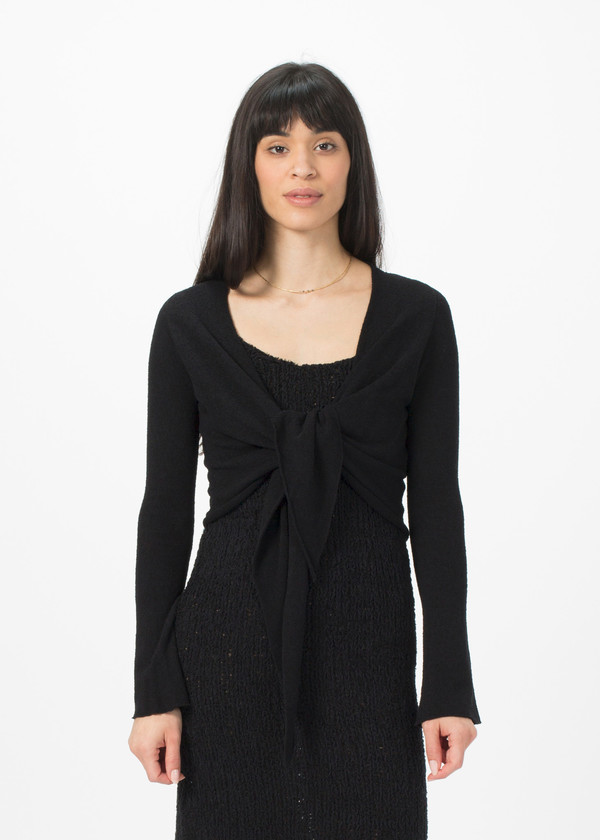 Hannes Roether Twist Cardigan - Black Hannes Roether Twist Cardigan - Black