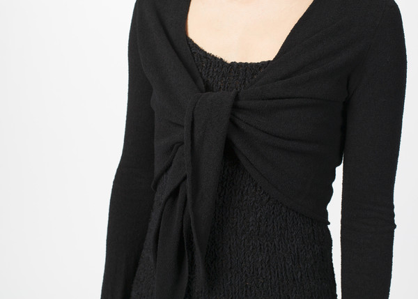 Hannes Roether Twist Cardigan - Black Hannes Roether Twist Cardigan - Black
