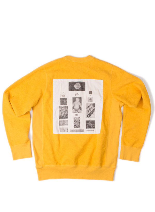Men's Reverse French Terry Crew Yellow Men's Reverse French Terry Crew Yellow