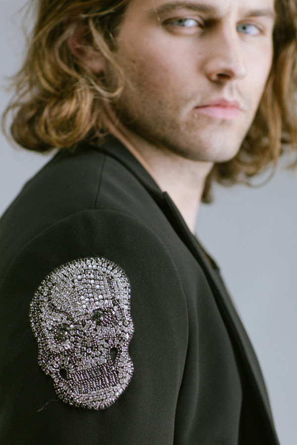 Men's Any Old Iron Crystal Skull Jacket Men's Any Old Iron Crystal Skull Jacket