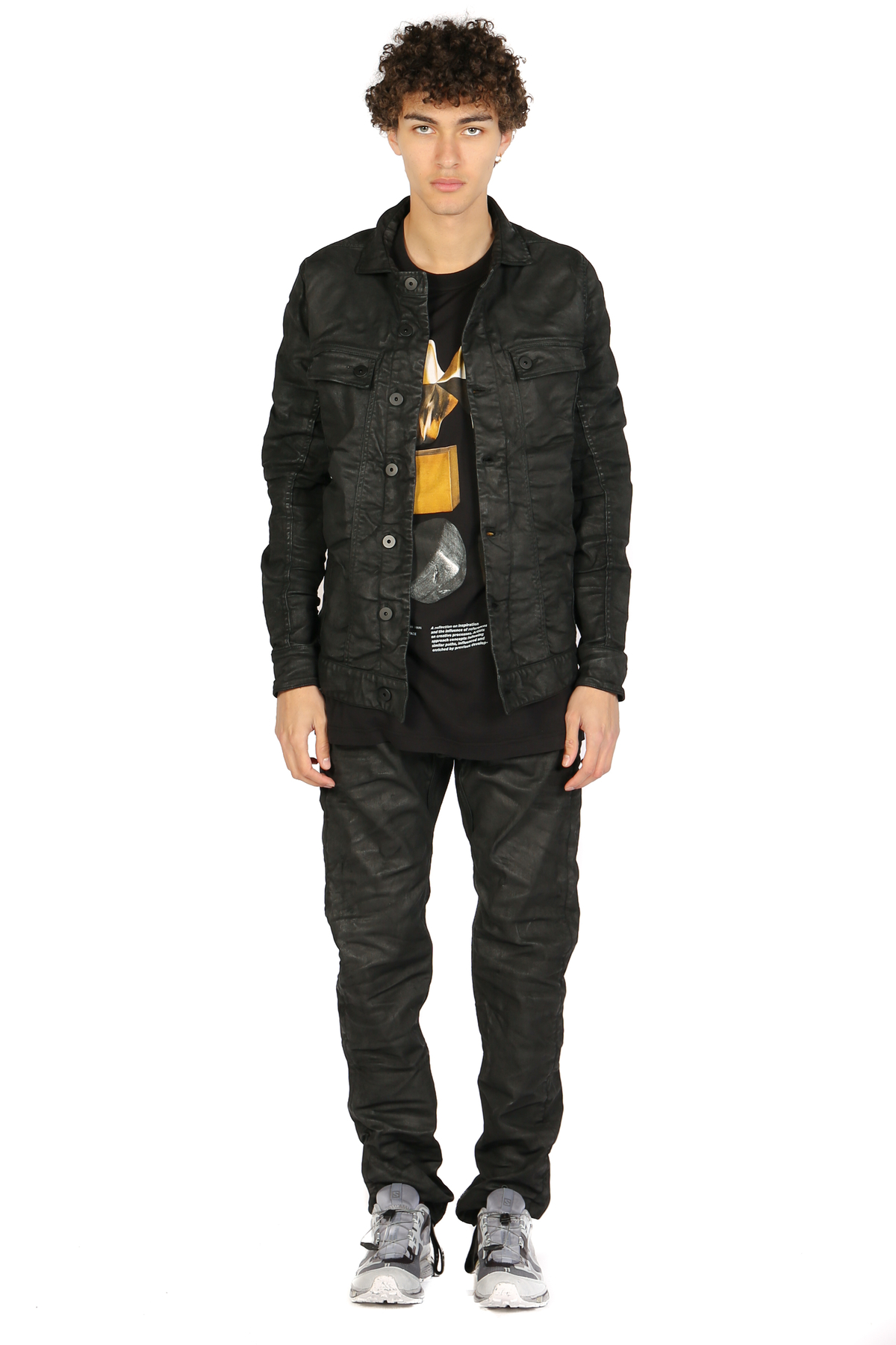 11 by Boris Bidjan Saberi Waxed Denim Jeans - Black | Garmentory