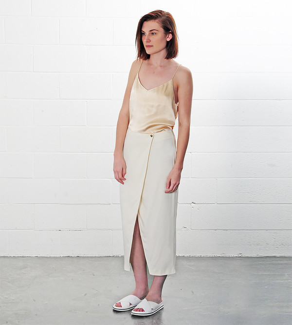 Ganni Vanilla Ice White Tailor Skirt Ganni Vanilla Ice White Tailor Skirt