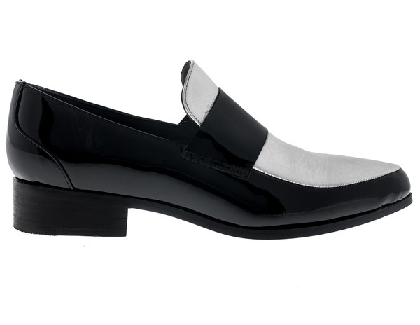 Cartel Footwear Loafer - Comala Silver and Black Patent Cartel Footwear Loafer - Comala Silver and Black Patent