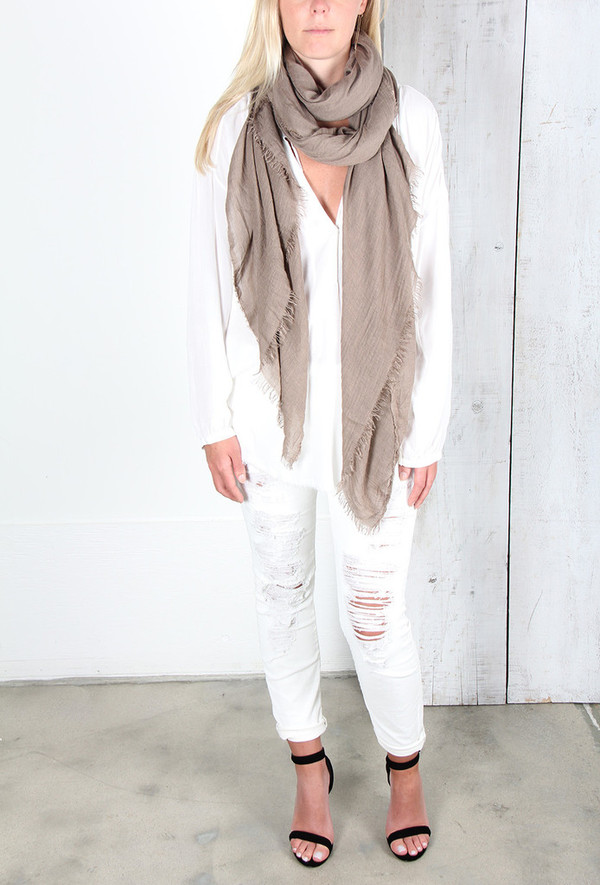 FALIERO SARTI AZZURRA SCARF - TAUPE FALIERO SARTI AZZURRA SCARF - TAUPE
