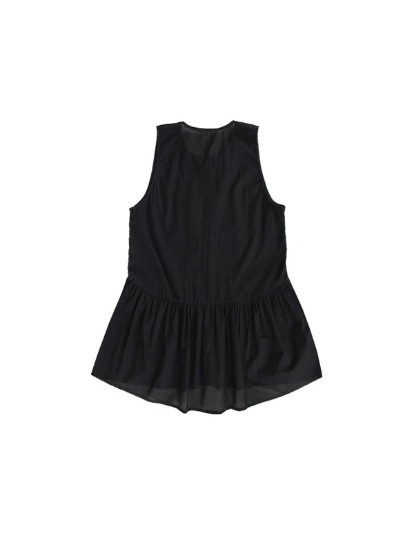 Ali Golden PEPLUM TANK - BLACK Ali Golden PEPLUM TANK - BLACK