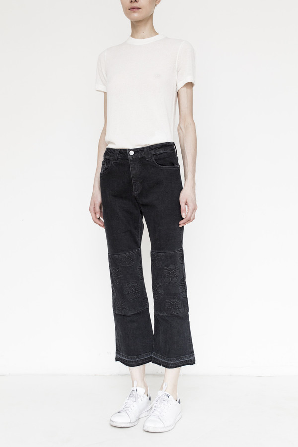 Alyssa Less Cotton Cropped Flare Alyssa Less Cotton Cropped Flare