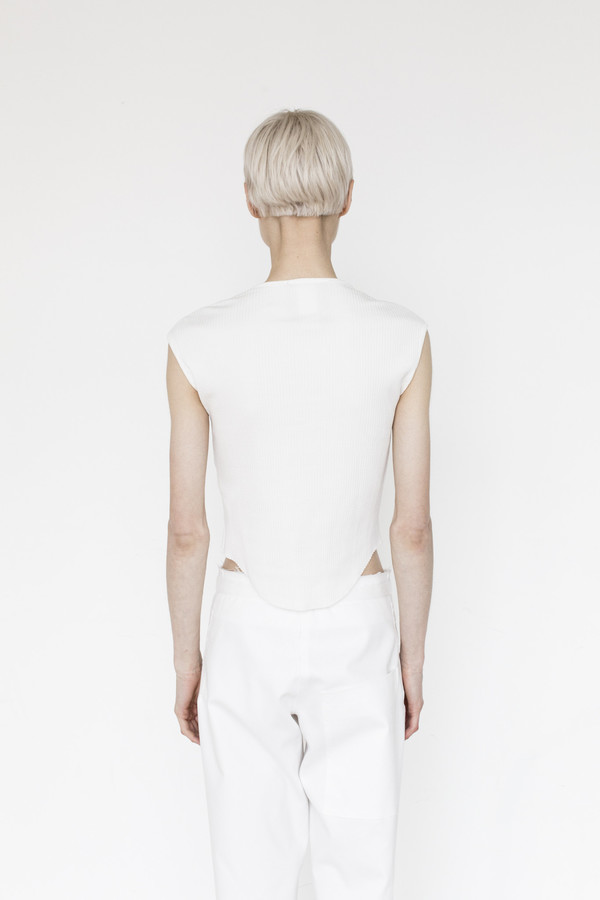 Assembly Cotton Ribbed Muscle T - White Assembly Cotton Ribbed Muscle T - White