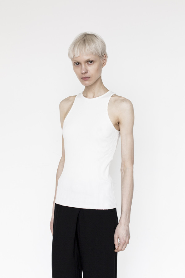 Assembly Cotton Swim Tank - White Assembly Cotton Swim Tank - White