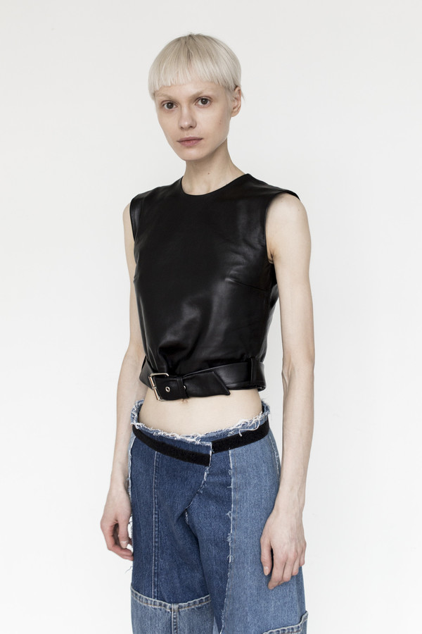 Markoo Leather Shell Top Markoo Leather Shell Top