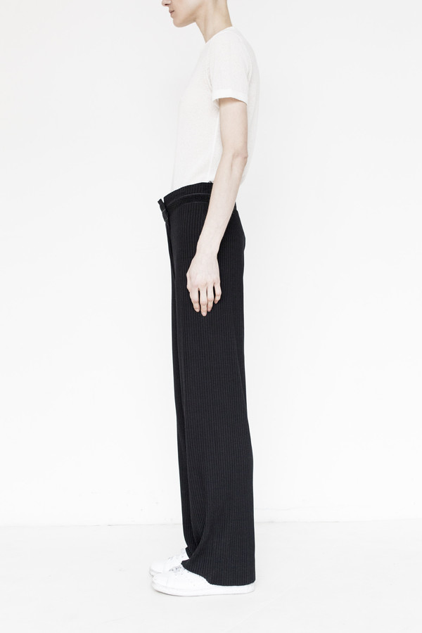 Assembly Rib Knit Simple Pant - Black Assembly Rib Knit Simple Pant - Black