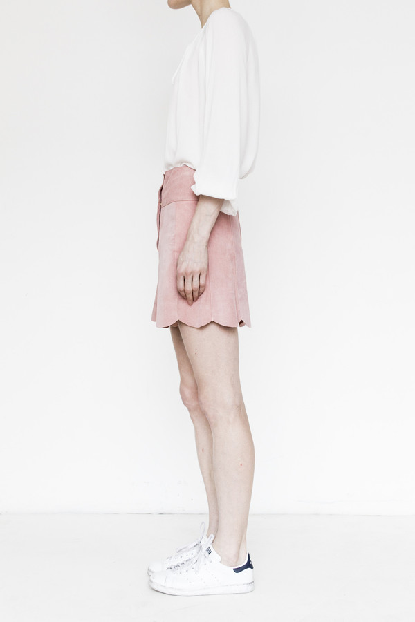 Stoned Immaculate Suede Marsha Skirt - Rose Stoned Immaculate Suede Marsha Skirt - Rose