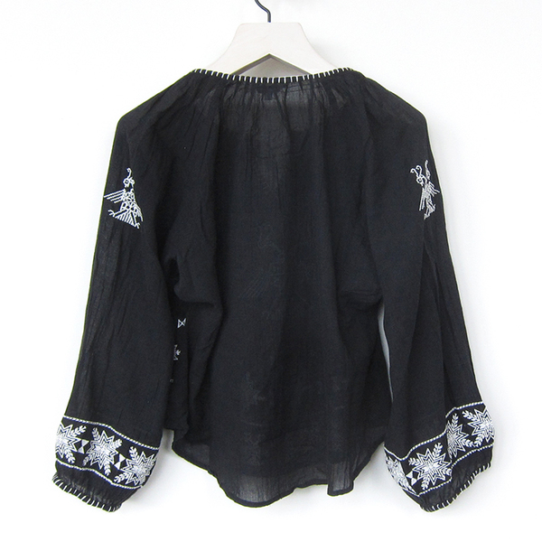 Star Mela Lipi embroidered top - black/ecru Star Mela Lipi embroidered top - black/ecru
