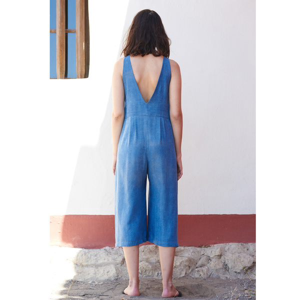 First Rite Crop Pantsuit Denim First Rite Crop Pantsuit Denim