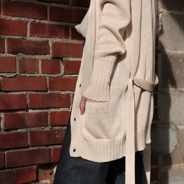 Erica Tanov - Pima Cotton Belted Cardigan Erica Tanov - Pima Cotton Belted Cardigan