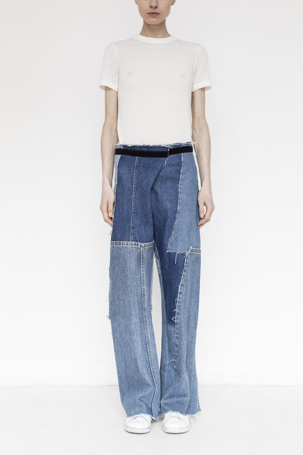 Intentionally Blank Denim Patchwork Simple Pant Intentionally Blank Denim Patchwork Simple Pant