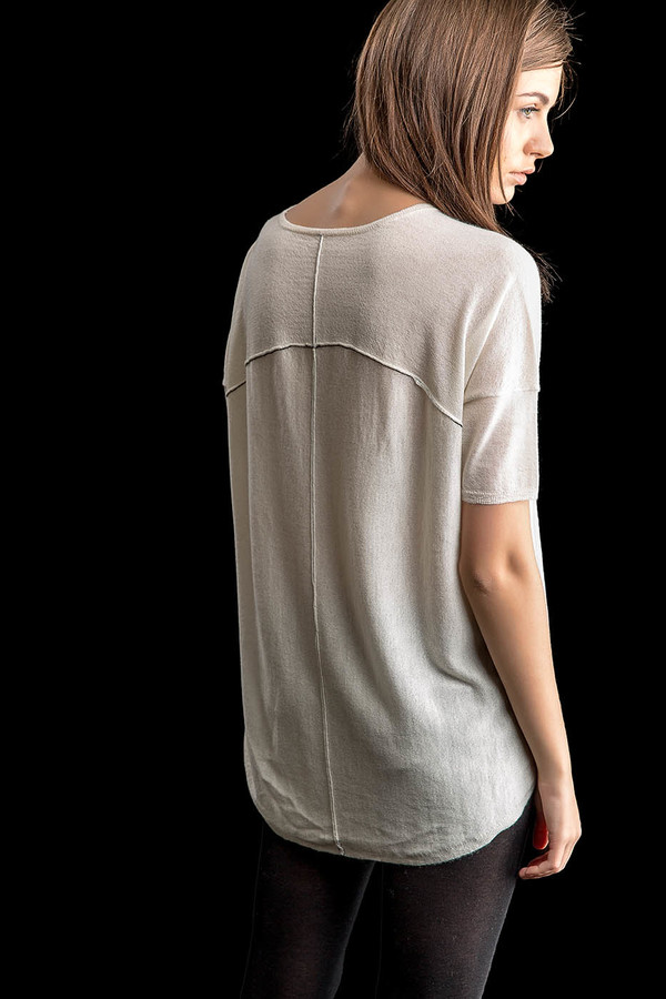 Paychi Guh Cashmere Boxy Tee Ivory Paychi Guh Cashmere Boxy Tee Ivory