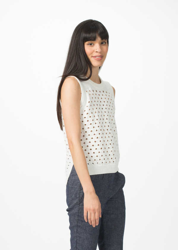 Sayaka Davis Sleeveless Eyelet Knit Sayaka Davis Sleeveless Eyelet Knit