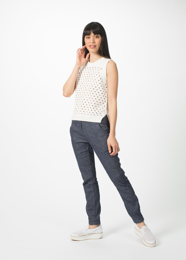 Sayaka Davis Sleeveless Eyelet Knit Sayaka Davis Sleeveless Eyelet Knit