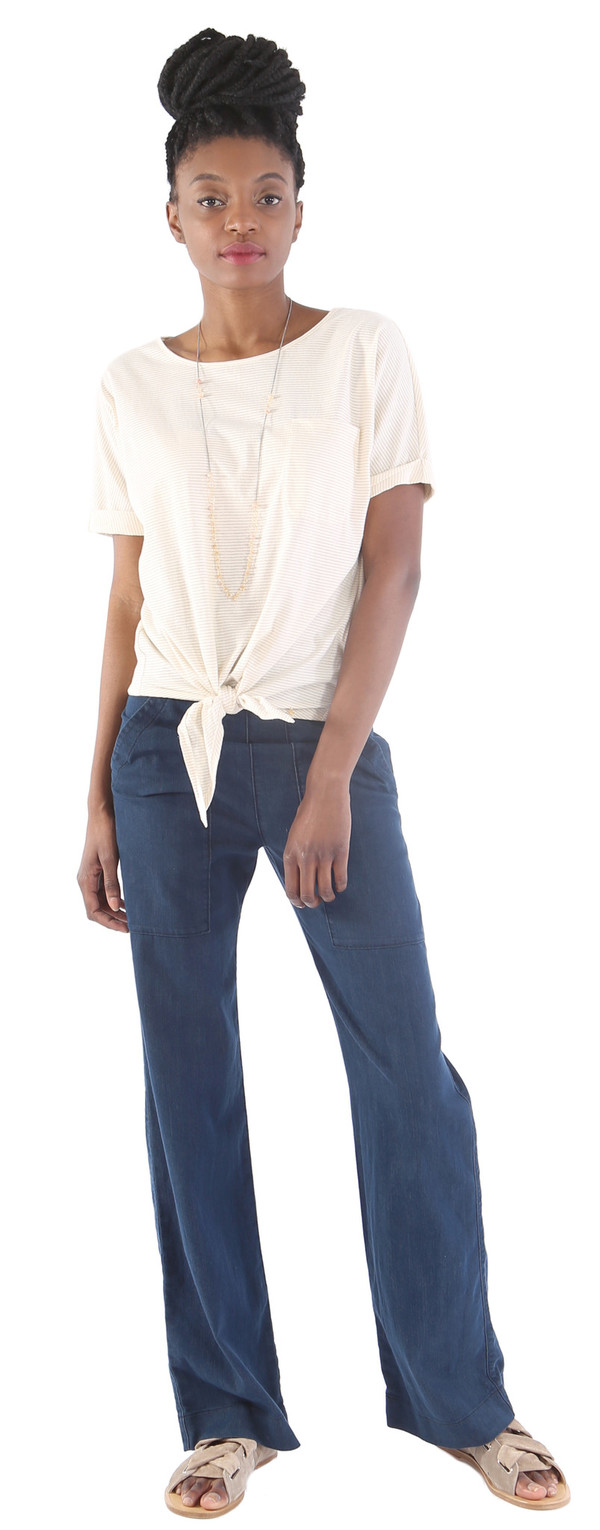 Des Petits Hauts Tahlim Gold Tie Tee - Ecru Des Petits Hauts Tahlim Gold Tie Tee - Ecru