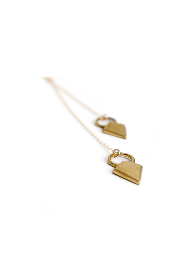 Dea Dia Shield Lariat Necklace Bronze Dea Dia Shield Lariat Necklace Bronze