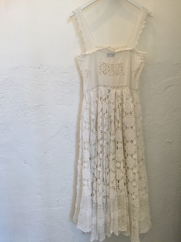 Place Nationale Skinny Strap Crochet Midi Dress Place Nationale Skinny Strap Crochet Midi Dress