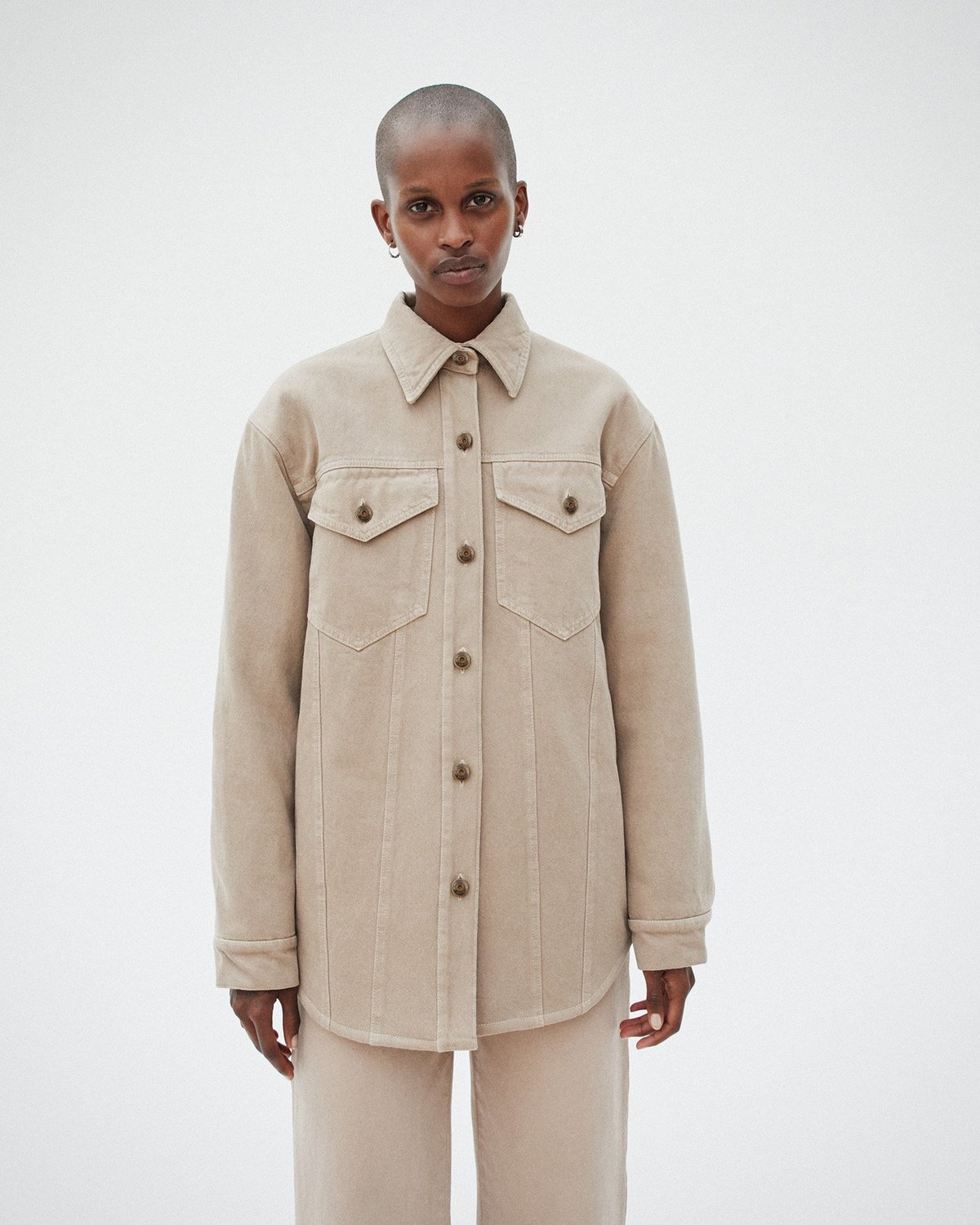 Nanushka NUSTA Denim jacket with faux 