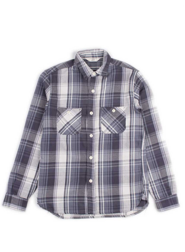 Men's 3Sixteen Flannel Workshirt SS16 Purple Check Men's 3Sixteen Flannel Workshirt SS16 Purple Check