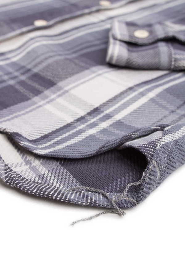 Men's 3Sixteen Flannel Workshirt SS16 Purple Check Men's 3Sixteen Flannel Workshirt SS16 Purple Check