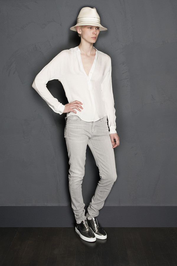 KES Henley V Neck Blouse KES Henley V Neck Blouse