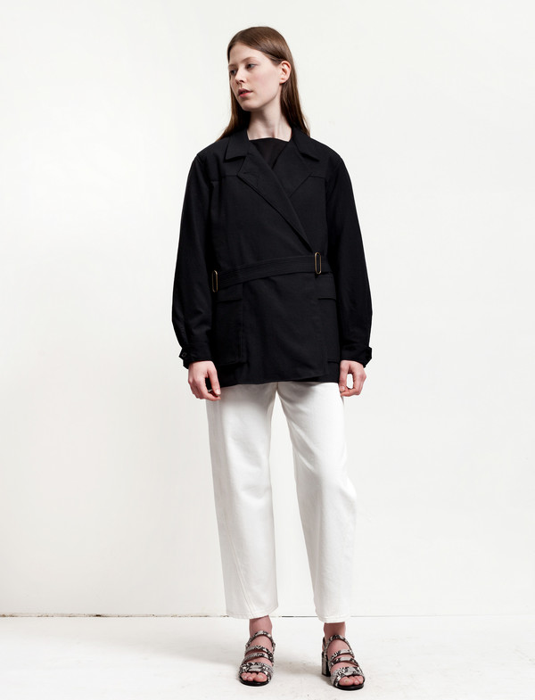 Lemaire Asymmetrical Jacket Black Lemaire Asymmetrical Jacket Black