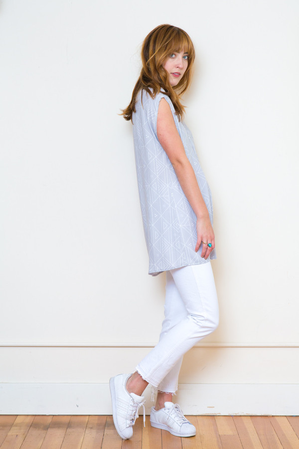 ali golden printed button down ali golden printed button down