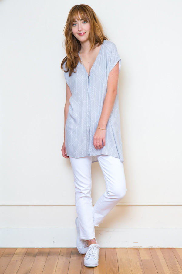 ali golden printed button down ali golden printed button down