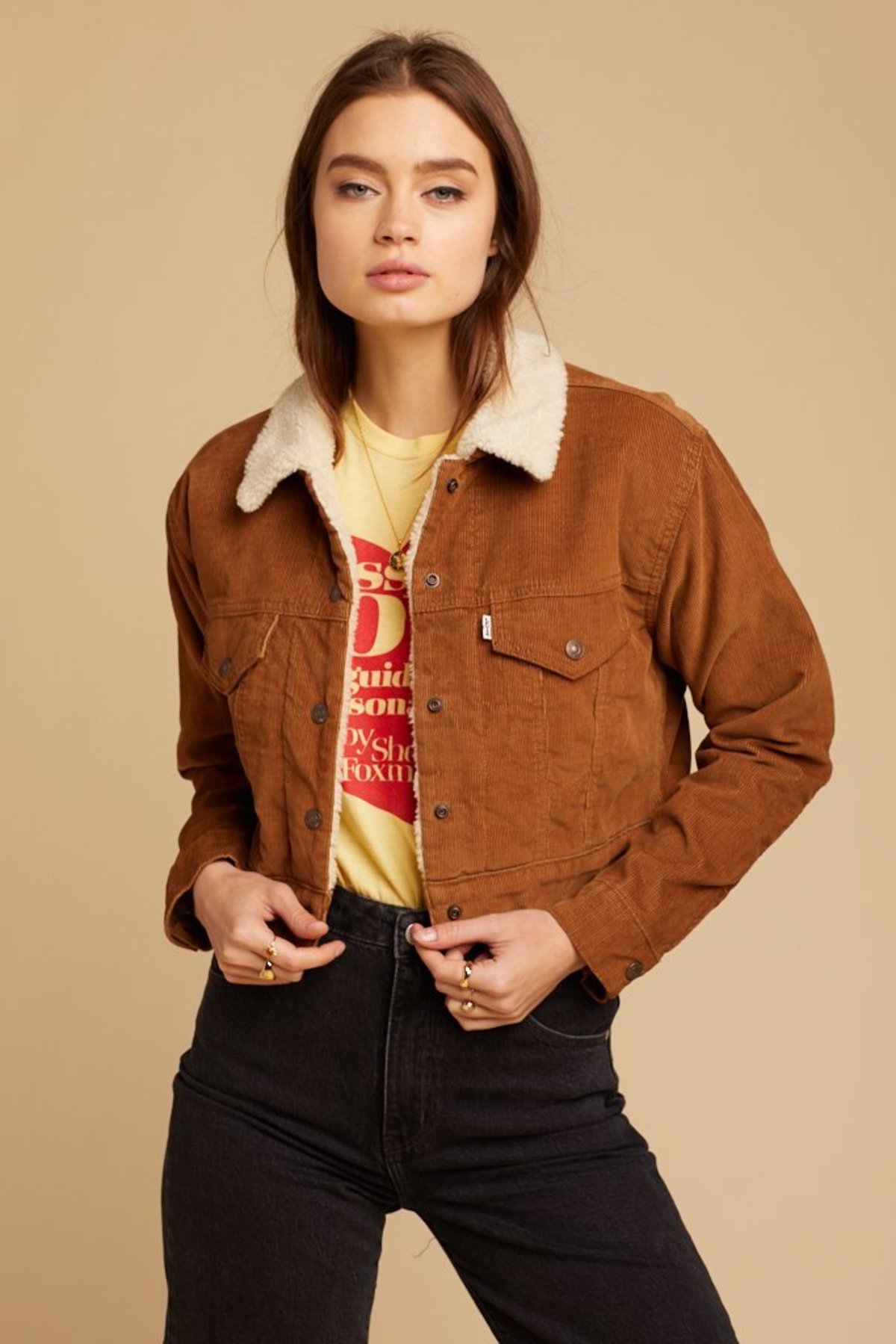 crop sherpa jacket