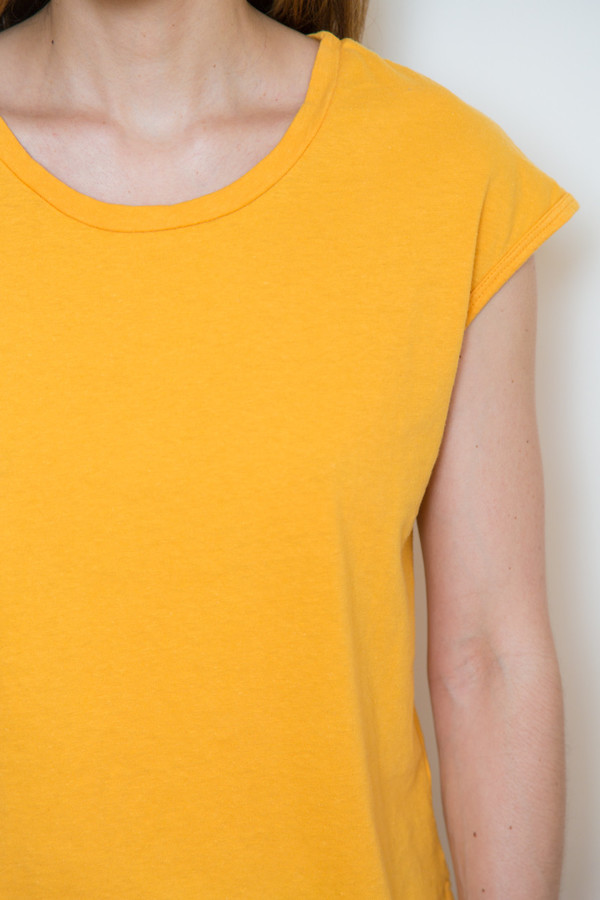 atelier delphine cap sleeve tee in golden poppy atelier delphine cap sleeve tee in golden poppy
