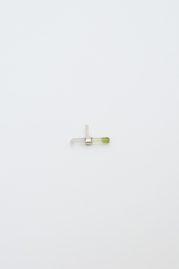 better late than never bi-color watermelon tourmaline bar stud singles (sterling silver) better late than never bi-color watermelon tourmaline bar stud singles (sterling silver)