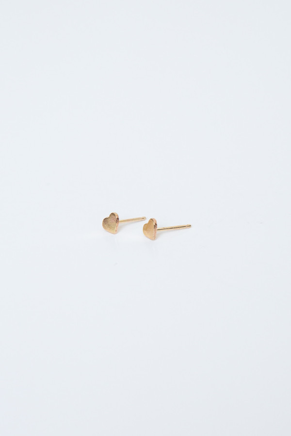 fiat lux 14k gold heart studs fiat lux 14k gold heart studs