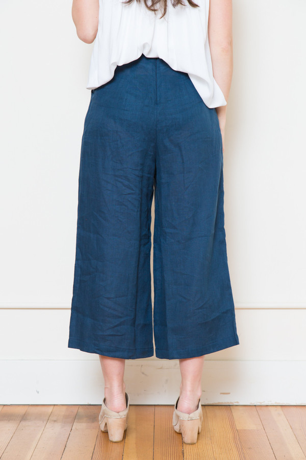 sam & lavi portia linen pants in navy sam & lavi portia linen pants in navy