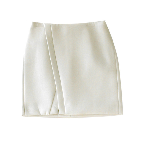 Lookast Cream Faux Leather Skirt Lookast Cream Faux Leather Skirt