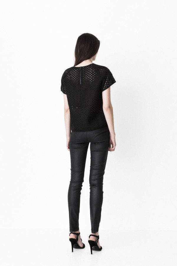 Storm and Marie "Dot" Textured Structured Top Storm and Marie "Dot" Textured Structured Top