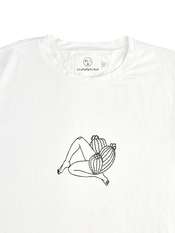 Olderbrother Strange Plants II x David Schiesser Tee - Legs- White Olderbrother Strange Plants II x David Schiesser Tee - Legs- White