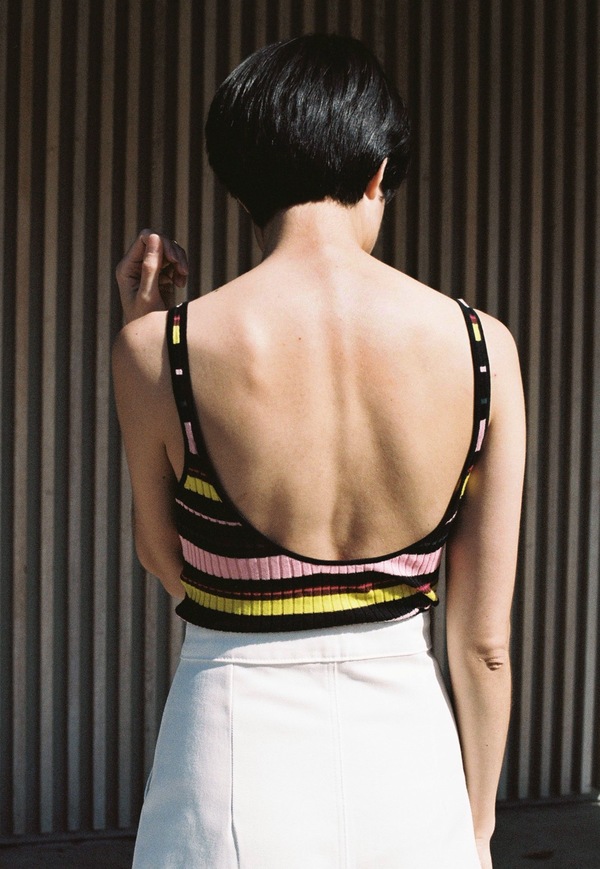 Apiece Apart Zuni Fine Rib Tank - multi black Apiece Apart Zuni Fine Rib Tank - multi black