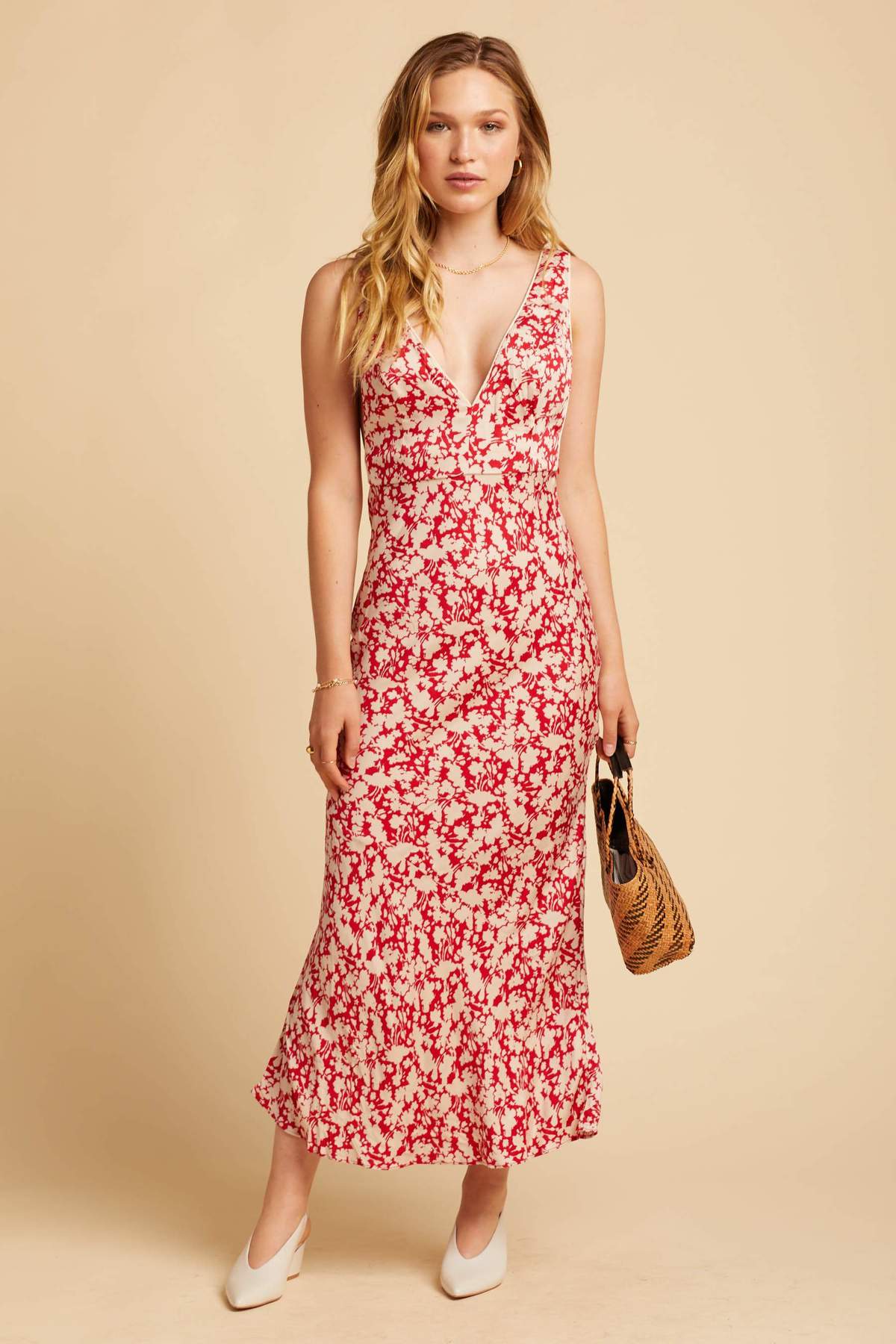 Free People Red Ohh La La Midi Dress 