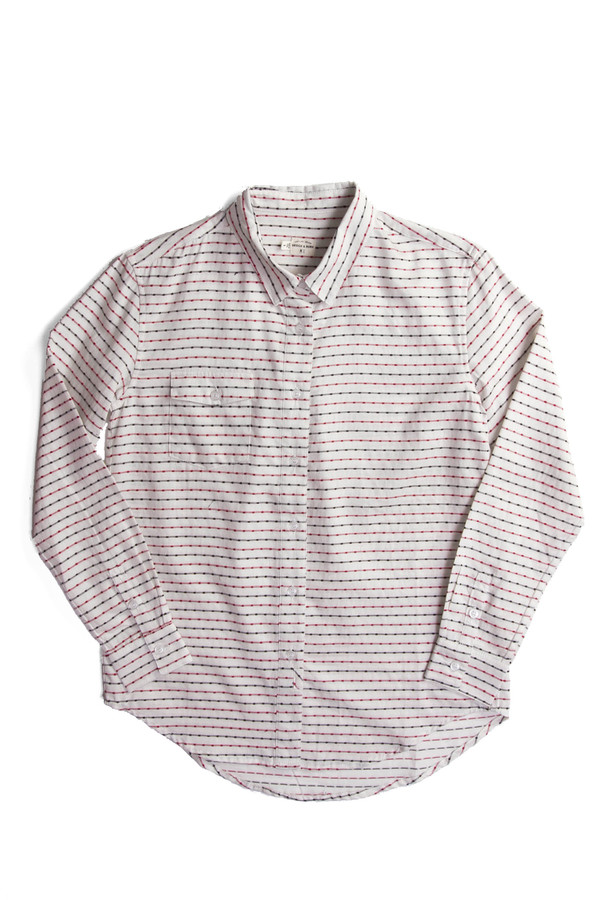 Bridge & Burn "Bird" Red and Blue Stripe Button Up Bridge & Burn "Bird" Red and Blue Stripe Button Up