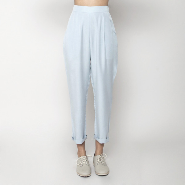 7115 by Szeki Relaxed Tapering Trouser- Sky Blue SS16 7115 by Szeki Relaxed Tapering Trouser- Sky Blue SS16
