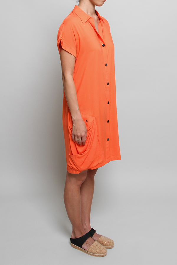 Chalayan Bag Pocket Dress in Sunset Orange Chalayan Bag Pocket Dress in Sunset Orange