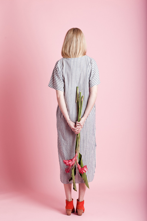 BLACK CRANE LONG LINEN DRESS BLACK CRANE LONG LINEN DRESS