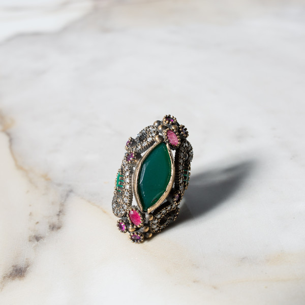 Rider For Life Emerald Mughal Ring Rider For Life Emerald Mughal Ring